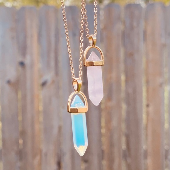 Set of 2 stone necklaces - Picture 1 of 3